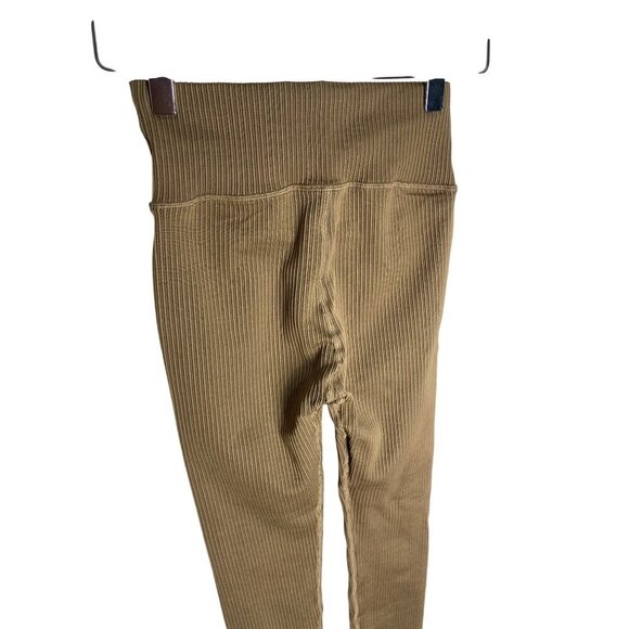 Good American Chunky Rib Legging Camel Color-sz 1/2 (small/medium) - Picture 7 of 9